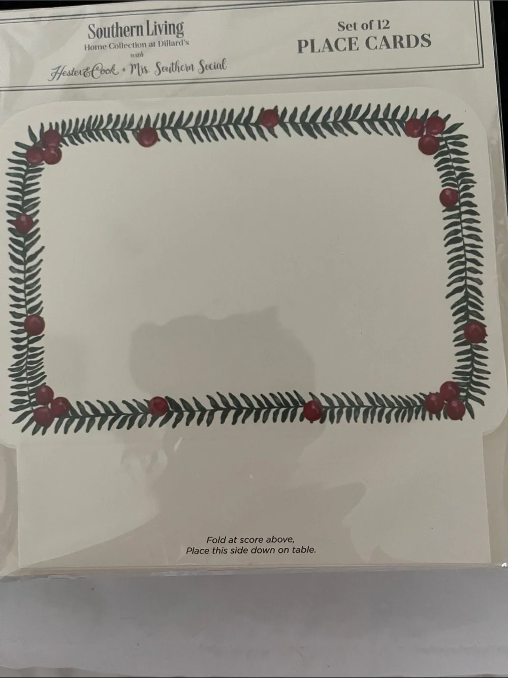 Holiday Place Cards - set of 12 by Southern Living